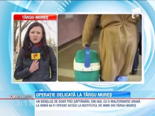 OPERATIE delicata la Targu Mures: un bebelus de trei saptamani va fi suspus unei interventii chirugicale la Institutul de Inimi