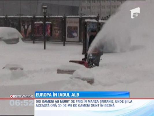 Europa, incoltita de iarna: Marea Britanie si Ucraina, coplesite de zapada