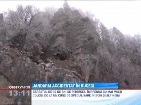 Un jandarm, la un pas sa-si piarda viata pe un traseu din Bucegi