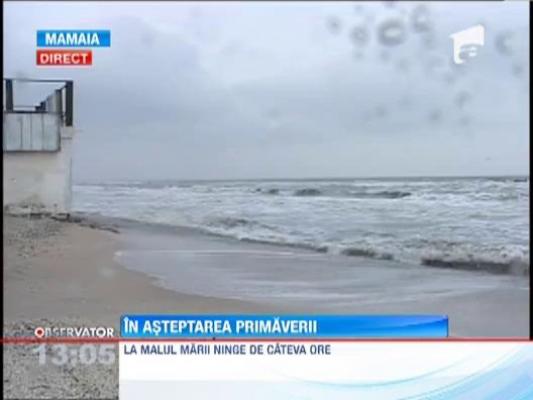 Marea a inundat plajele pe litoralul romanesc