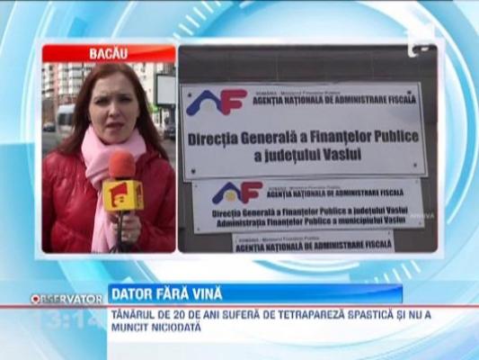 Un tanar, cu un handicap grav, s-a trezit dator la stat, fara nicio vina! Acum, nu-si mai poate lua tratament gratuit