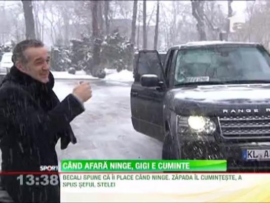 Gigi Becali cumintit de zapada