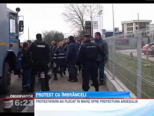 Proteste cu imbranceli pe platforma Arpechim