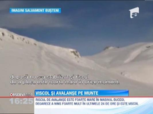 Viscol si avalanse pe munte