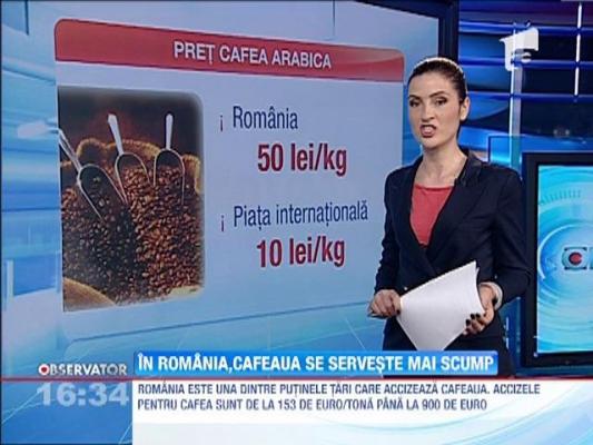 Romanii platesc dublu pentru cafea decat orice alt european