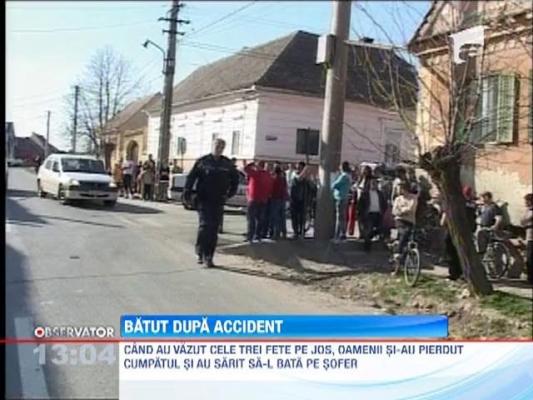 Un sofer vitezoman a lovit trei fete intr-o statie de autobuz