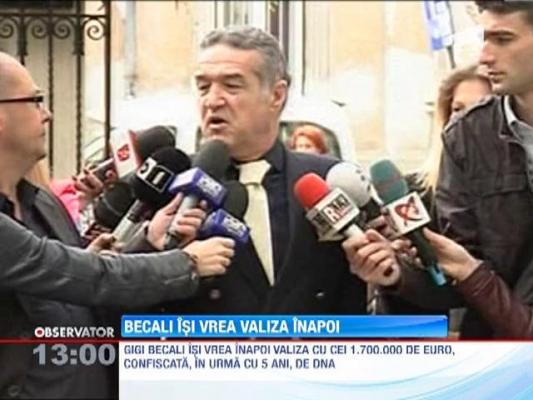 Gigi Becali vrea inapoi banii confiscati in "Dosarul Valiza"