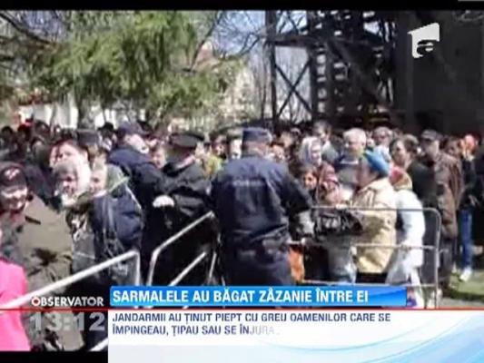 Bataie cu jandarmii, pe sarmale, in Botosani