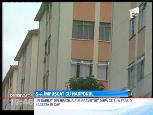 A supravietuit dupa ce s-a impuscat in cap cu un harpon