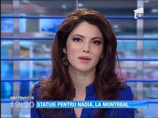 Nadia Comaneci, infatisata intr-o statuie de ceara la un muzeu din Montreal