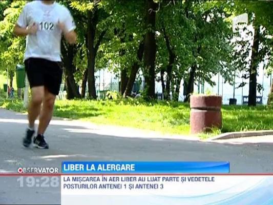 Vedetele Antenei 1 si Antenei 3 au iesit la cross in Parcul Tineretului