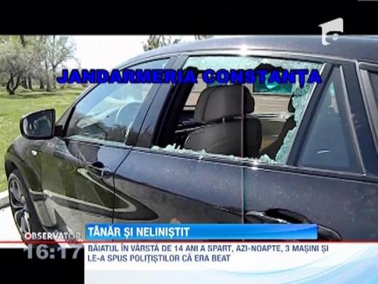 Un baiat de 14 ani a spart trei masini la Constanta