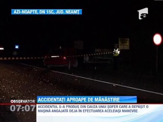 Trei tineri, spitalizati in urma unui accident petrecut in apropierea Manastirii Agapia