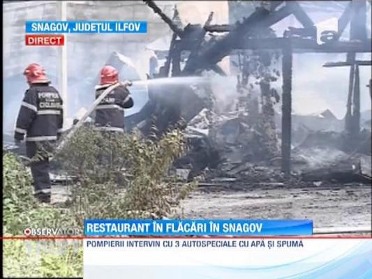 Incendiu puternic la Snagov