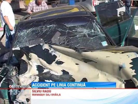 Accident pe linia continua in Braila