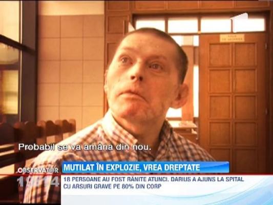 Politistul mutilat in explozia unui club din Sighetu Marmatiei vrea dreptate