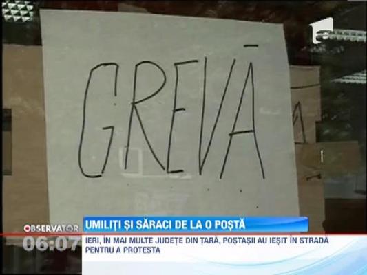 Greva spontana a postasilor blocheaza plata la timp a pensiilor