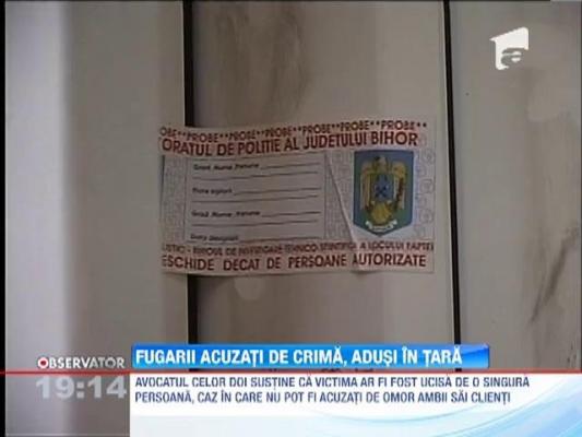 Avocatul din Oradea si sotia sa acuzati de crima au fost adusi in tara