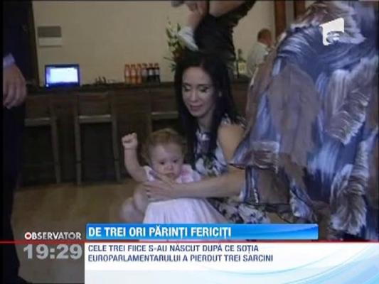 Tripletele europarlamentarului Catalin Ivan au implinit un an