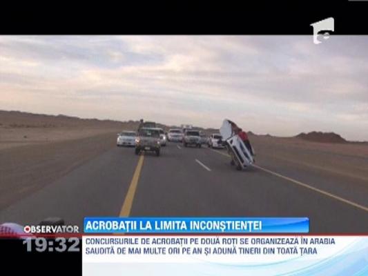 Acrobatii la limita cu masina!