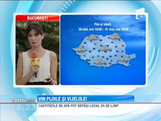 Atentionare meteo de ploi si vijelii in toata tara