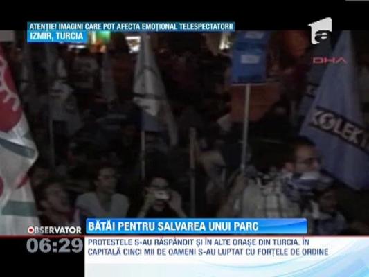 Proteste violente in Turcia, fata de constructia unui mall intr-un parc