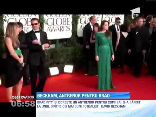 David Beckham, dorit antrenor de copiii lui Brad Pitt