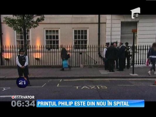 Printul Philip, din nou internat in spital