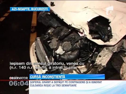 Bucuresti: Cursa nebuna incheiata cu urmari grave