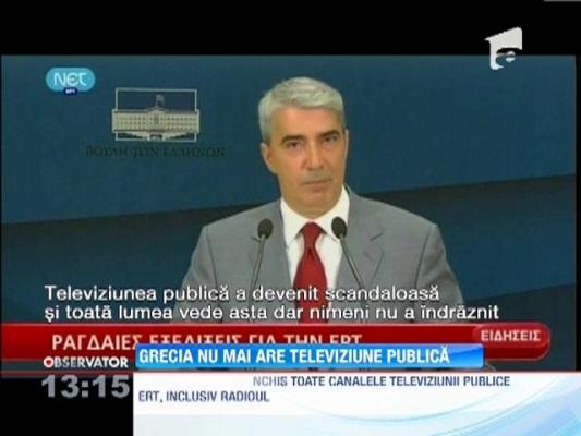 UPDATE! Grecia nu mai are televiziune publica