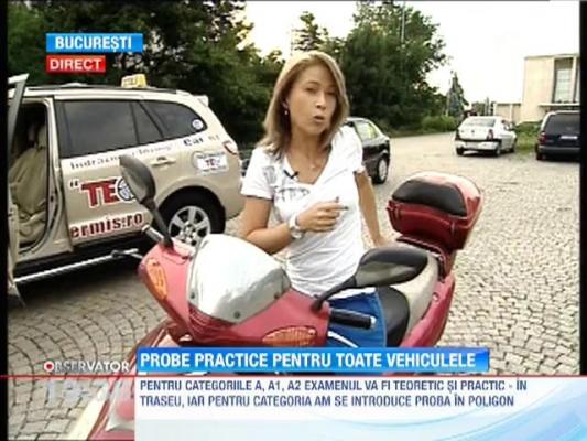 Examen pratic si teoretic pentru cei care vor sa circule pe doua roti