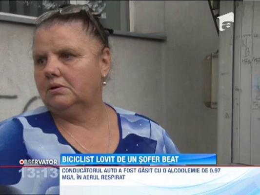 Biciclist, lovit de un sofer beat