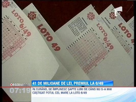 41 de milioane de lei, marele premiu la loto 6/49