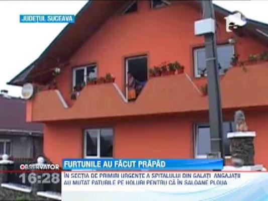 Furtunile au facut prapad in Galati, Bistrita Nasaud si Suceava