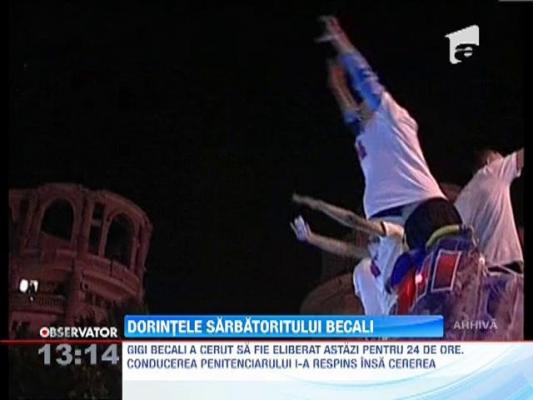 Gigi Becali nu poate pleca acasa de ziua lui