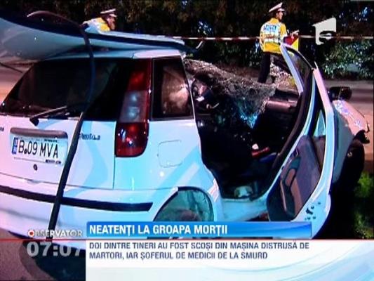 Accident din cauza vitezei pe un bulevard din Capitala