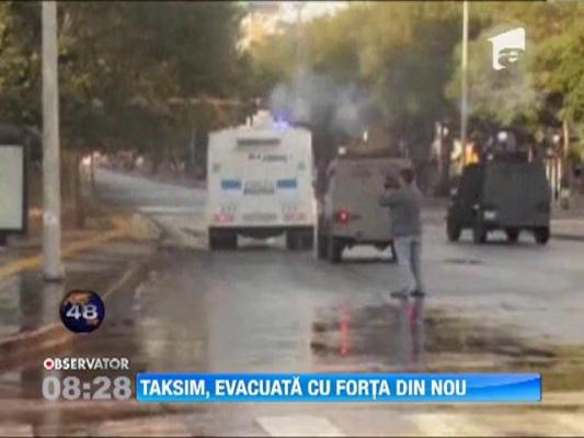 Piata Taksim din Istanbul, evacuata din nou cu forta