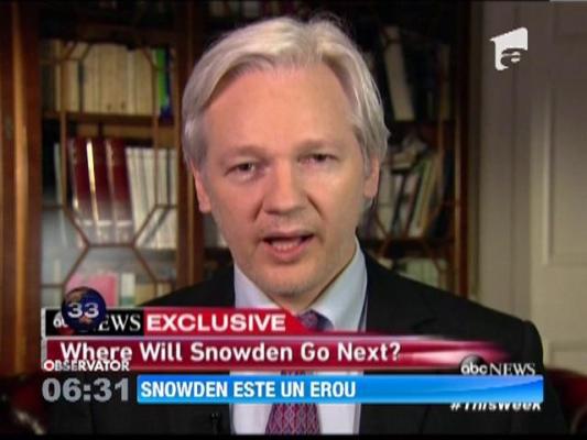 Edward Snowden, un erou in opinia fondatorului Wikileaks