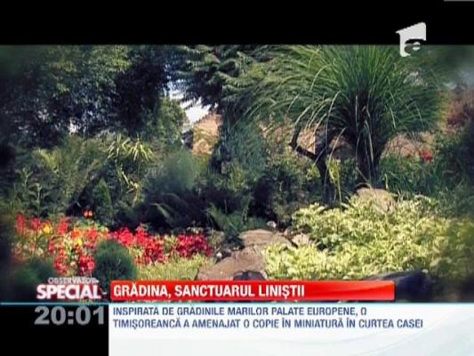 SPECIAL! O timisoreanca si-a construit o gradina inspirata de cele de la Versailles