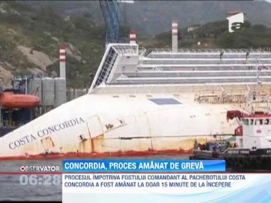 Caz Costa Concordia: Procesul a fost amanat din cauza grevei