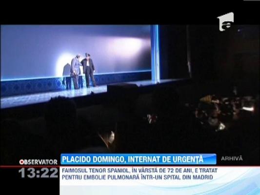 Placido Domingo, internat de urgenta