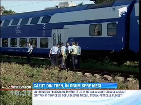 Un suporter al Petrolului Ploiesti a murit dupa ce a cazut din tren