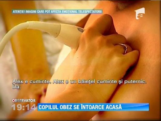 Alexandru, copilul obez se intoarce acasa