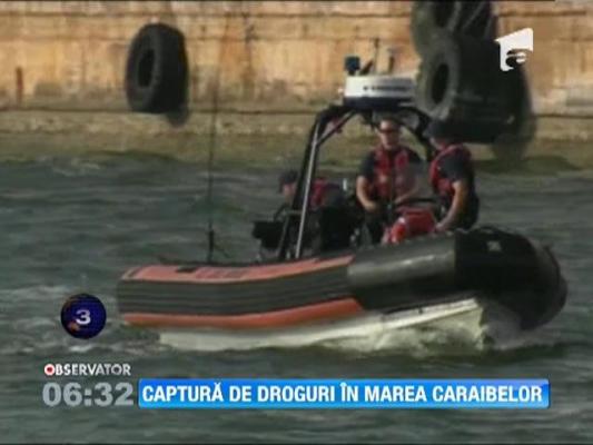 Captura impresionanta de droguri in Marea Caraibelor