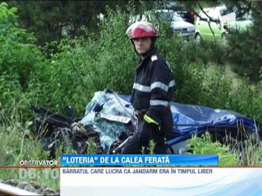 Jandarm din Ploiesti, spulberat de tren