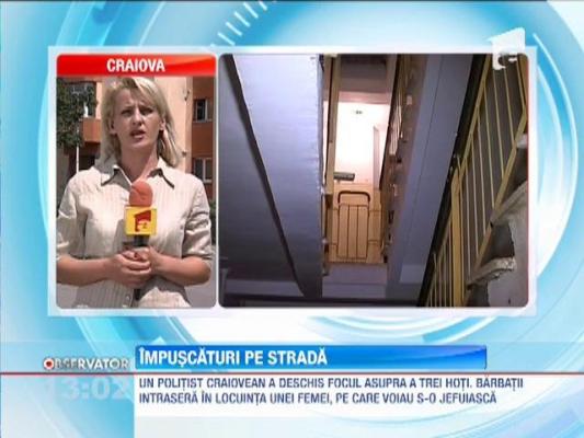 Focuri de arma pe o strada din Craiova