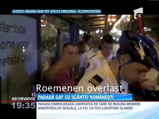 Cativa hoti de buzunare romani s-au luat la bataie la parada gay din Amsterdam