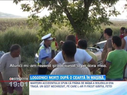 UPDATE/ A intrat cu masina intr-un copac pentru ca se pensa la volan - in loc sa fie atenta la drum!