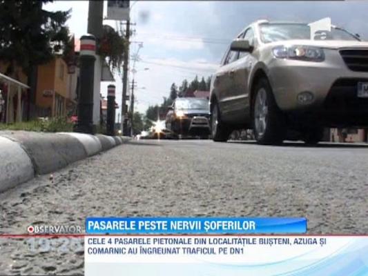 Lucrarile la pasarelele pietonale au ingreunat traficul pe DN1