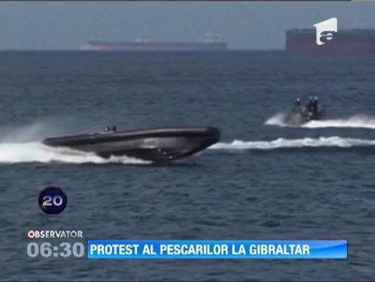 Pescarii spanioli au organizat un protest in fata portului din Gibraltar